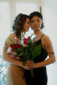 same sex couple chelsea hotel balcony honeymoon photos nyc