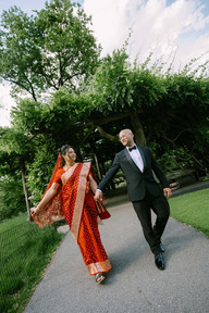 just married central park elopement sunset golden hour