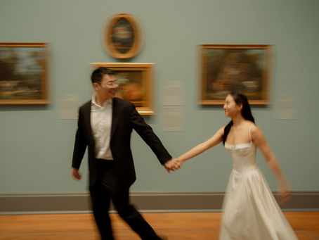 Romantic New York engagement session at Met Museum