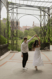 Romantic couples photography Conservatory Garden NYC summer cinematic photos