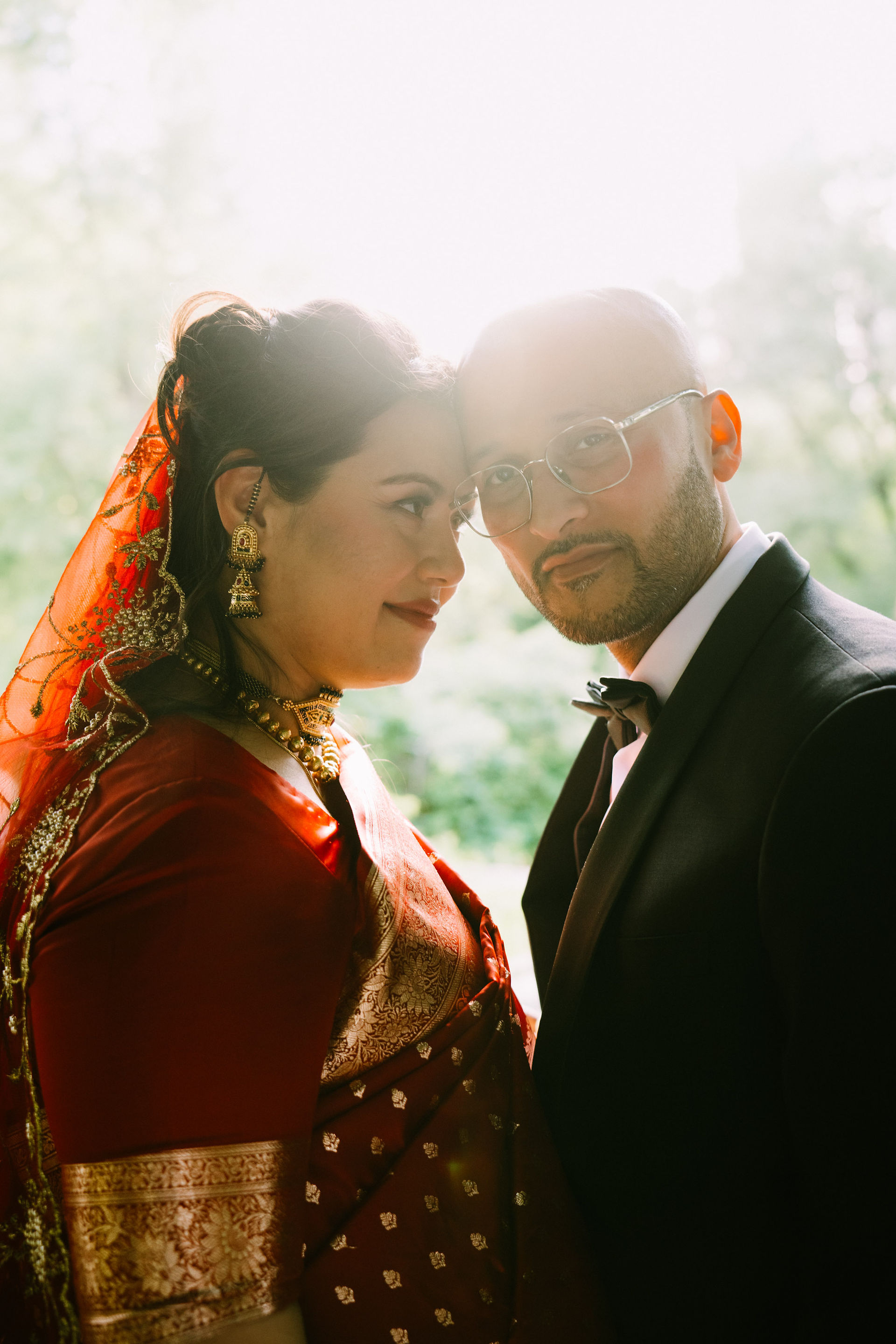 cop cot elopement central park couple red gold candid