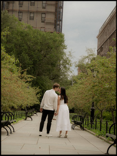 Romantic couples photography Conservatory Garden NYC summer cinematic photos