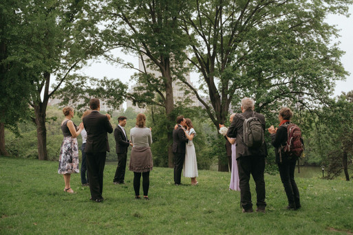 central park micro wedding kiss bow bridge cinematic nyc