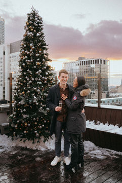 photographer Monarch rooftop surprise proposal overlooking the Empire State Building, ideas rooftops surprise proposal in NYC