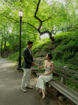 romantic engagement photos nyc woods candid All The Feels