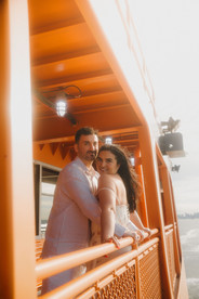 Staten Island Ferry engagement photos Statue of Liberty view cinematic All The Feels Mucci