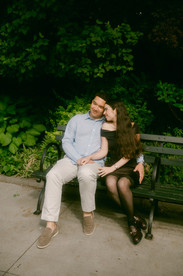 conservatory garden english garden roses engagement photos nyc