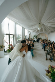 intimate atmosfera wedding venue nyc ceremony candid cinematic film photographer NYC for weddings