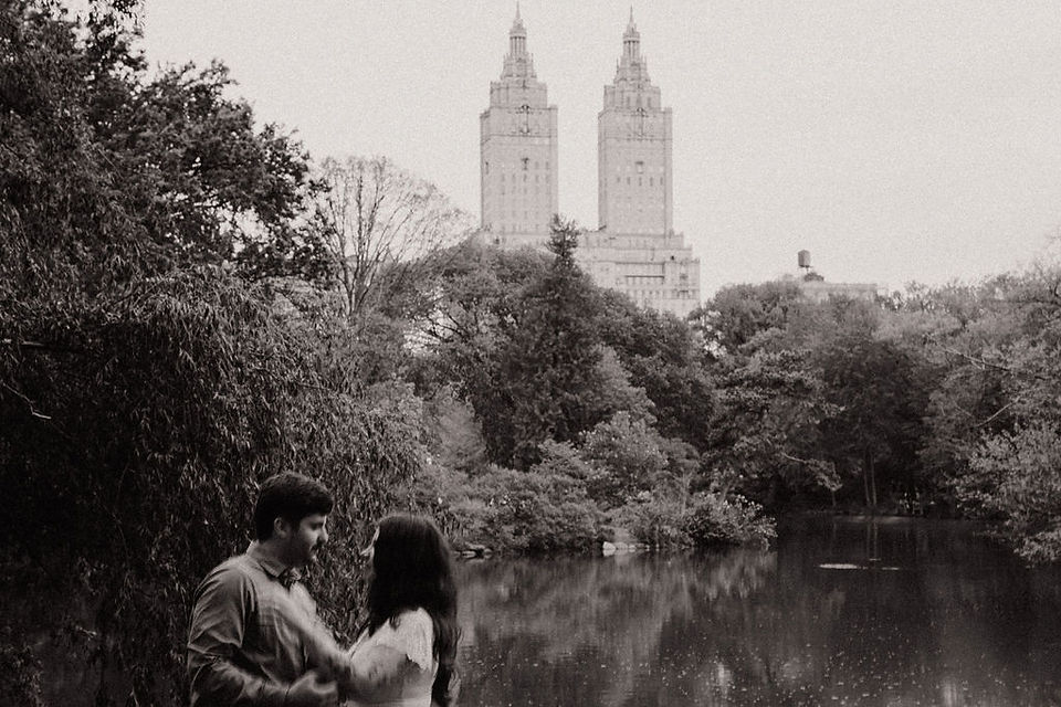 documentary photographer proposal photography NYC San Remo lake black and white