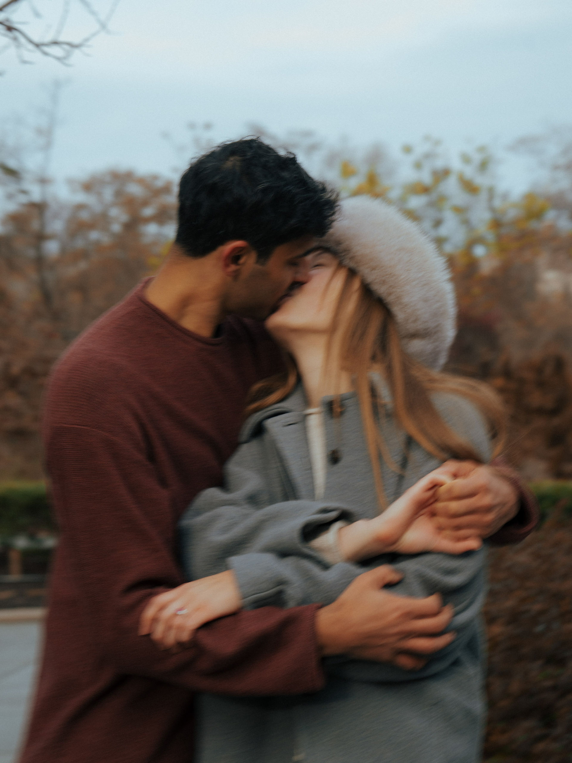 man proposing in smart casual outfit