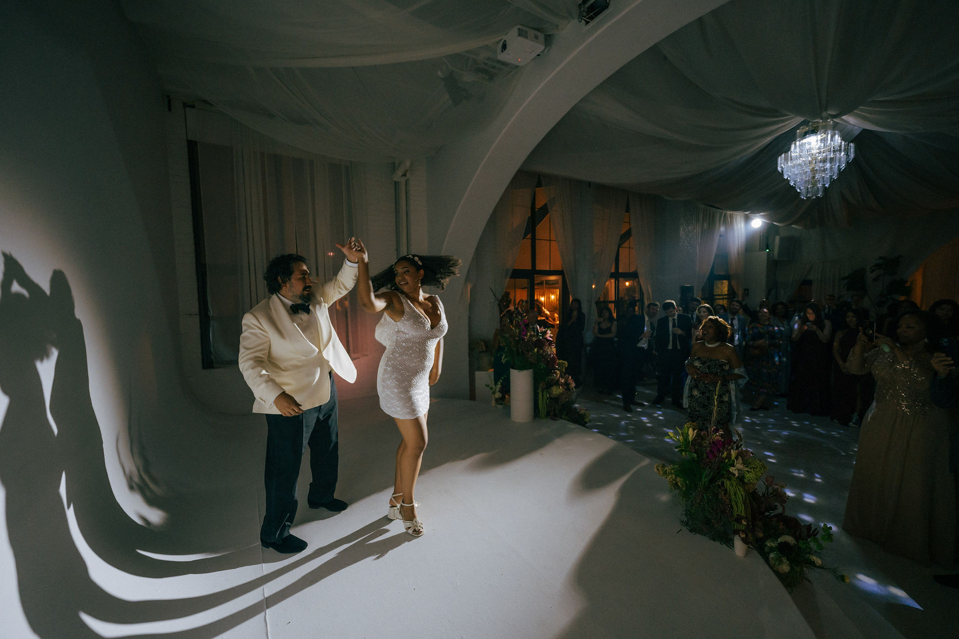salsa first wedding dance first dance salsa astoria wedding venue dancing atmosfera candid documentary film photographer in NYC All The Feels