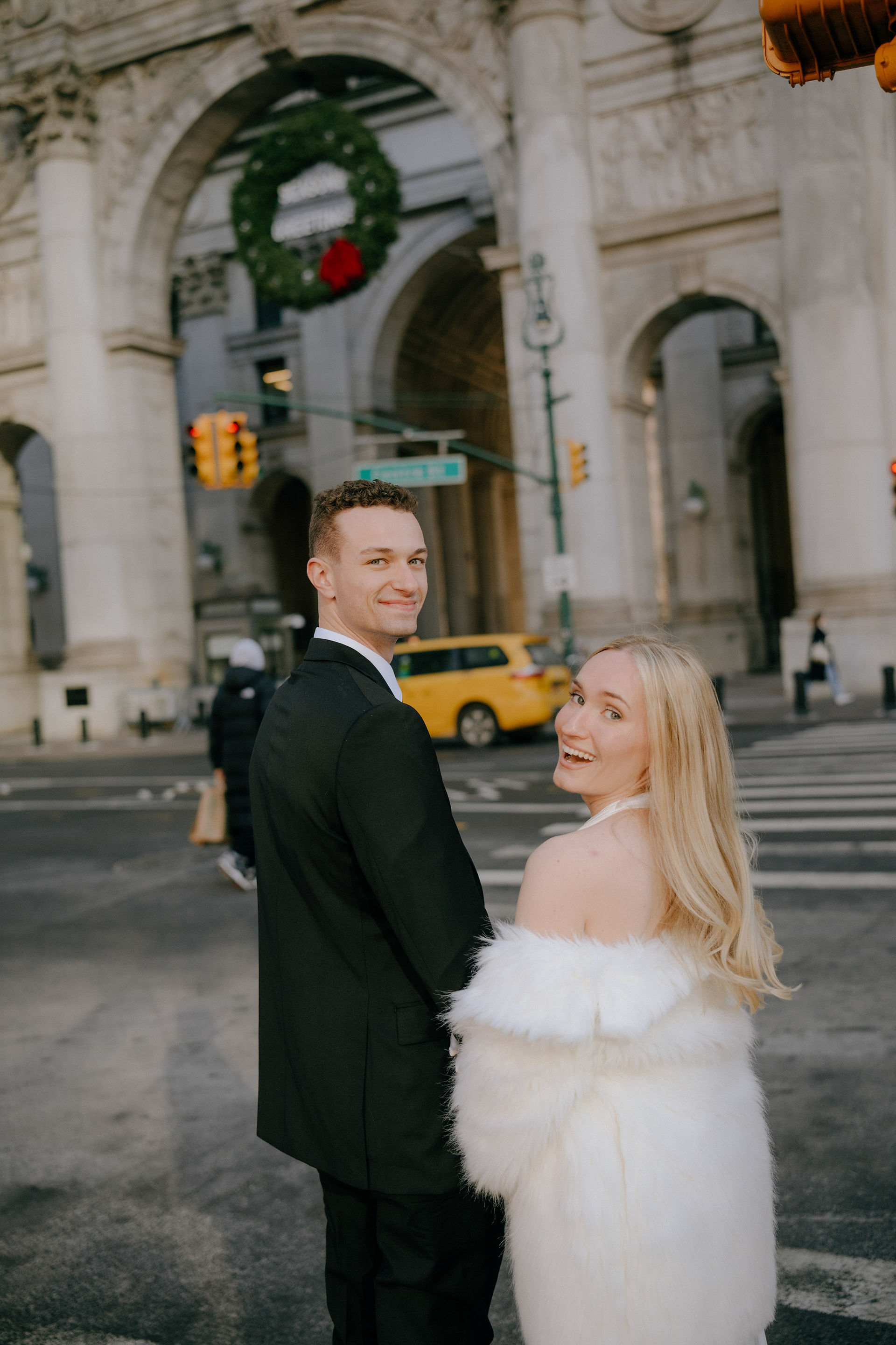 newlyweds at the NYC Marriage Bureau, cinematic photography in new york city