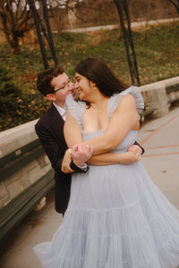 Cinematic couples photography Central Park NYC Conservatory Garden romantic photoshoot
