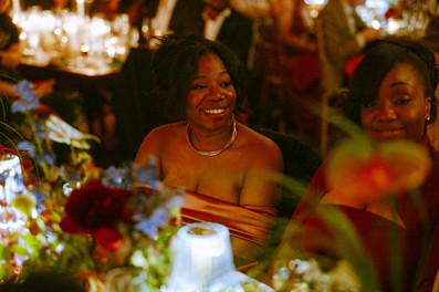 Nostalgic film photographer NYC wedding portraits during reception