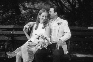 nyc elopement bouquet ring detail film photography