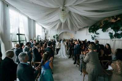 intimate atmosfera wedding venue nyc ceremony candid cinematic film photographer NYC