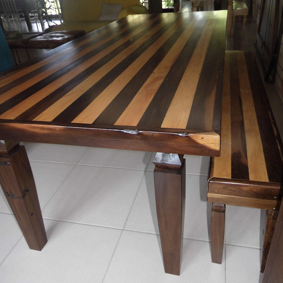 Miniatura: Mesa De Jantar Madeira Maciça De Demolição Rústica P/10 Lug.