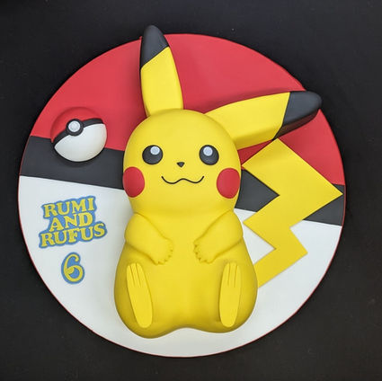 Pokemon Pikachu sat on a Pokeball. Happy Birthday