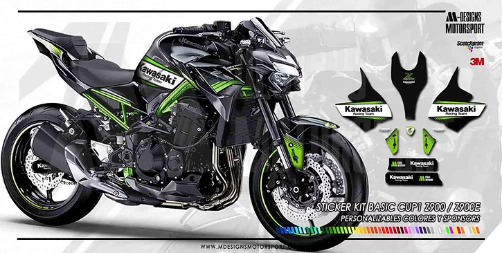Kit BASIC CUP1 decoración Z900 (2020-2022) MDESIGNSMOTORSPORT
