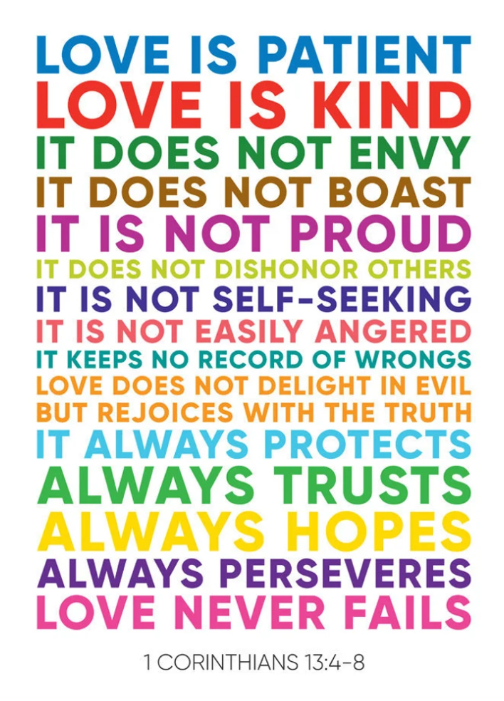 1 Corinthians 13:4-8