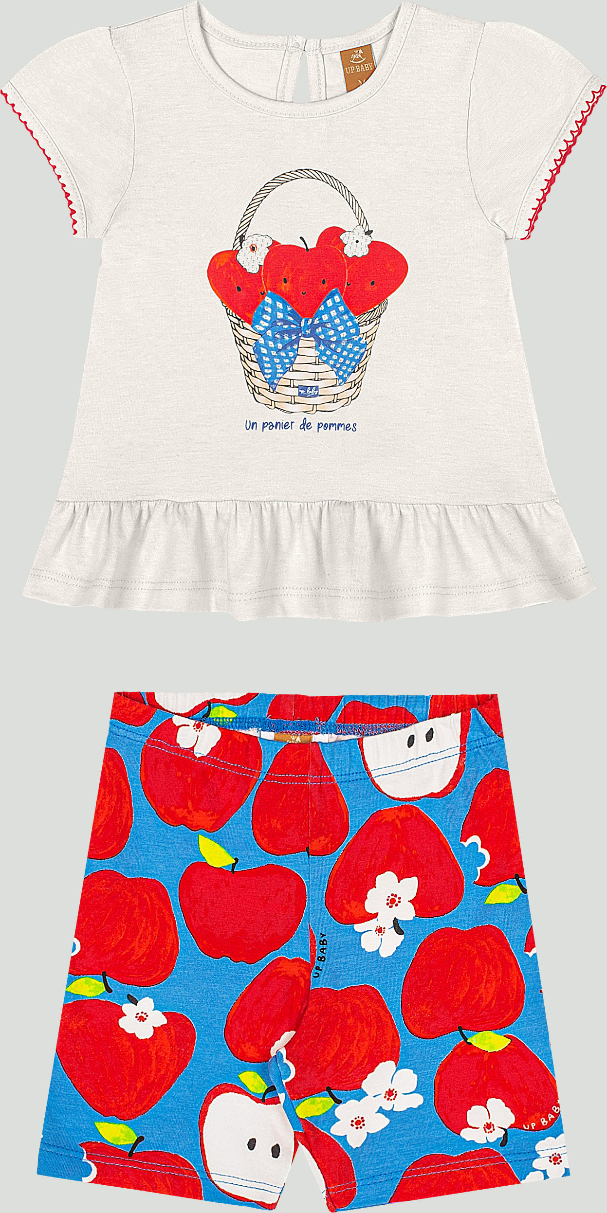 Conjunto Blusa e Bermuda em Cotton - UP BABY