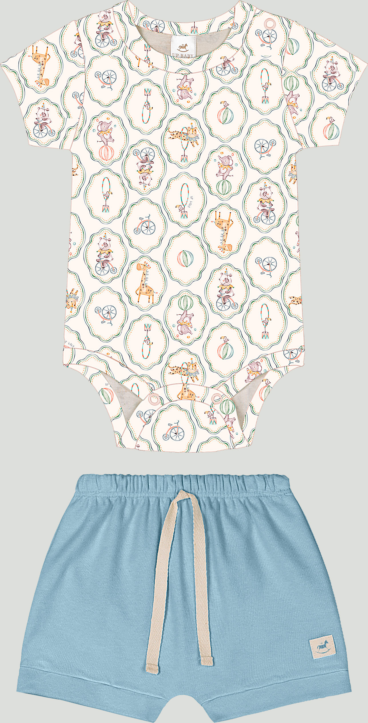 Conjunto Body e Bermuda - Circo - UP BABY