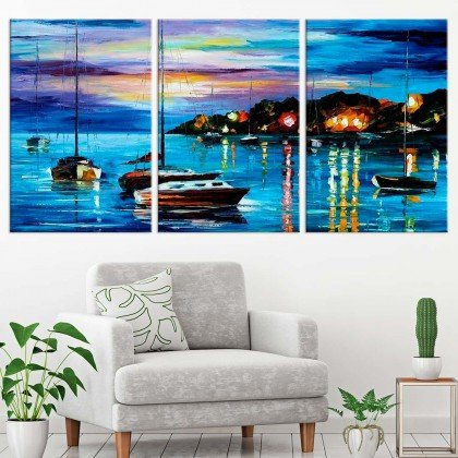 Conjunto de Telas Decorativas Sea and Sail Boat