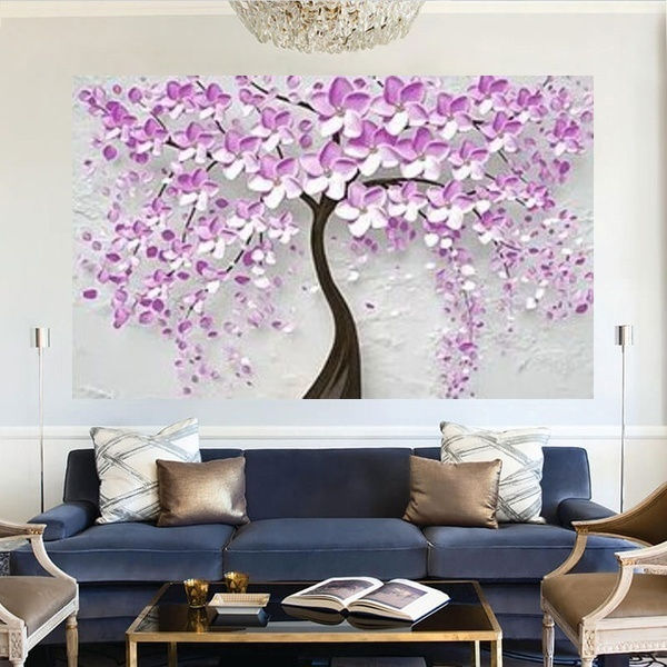 Quadro Decorativo Floral Lilac Flower Tree