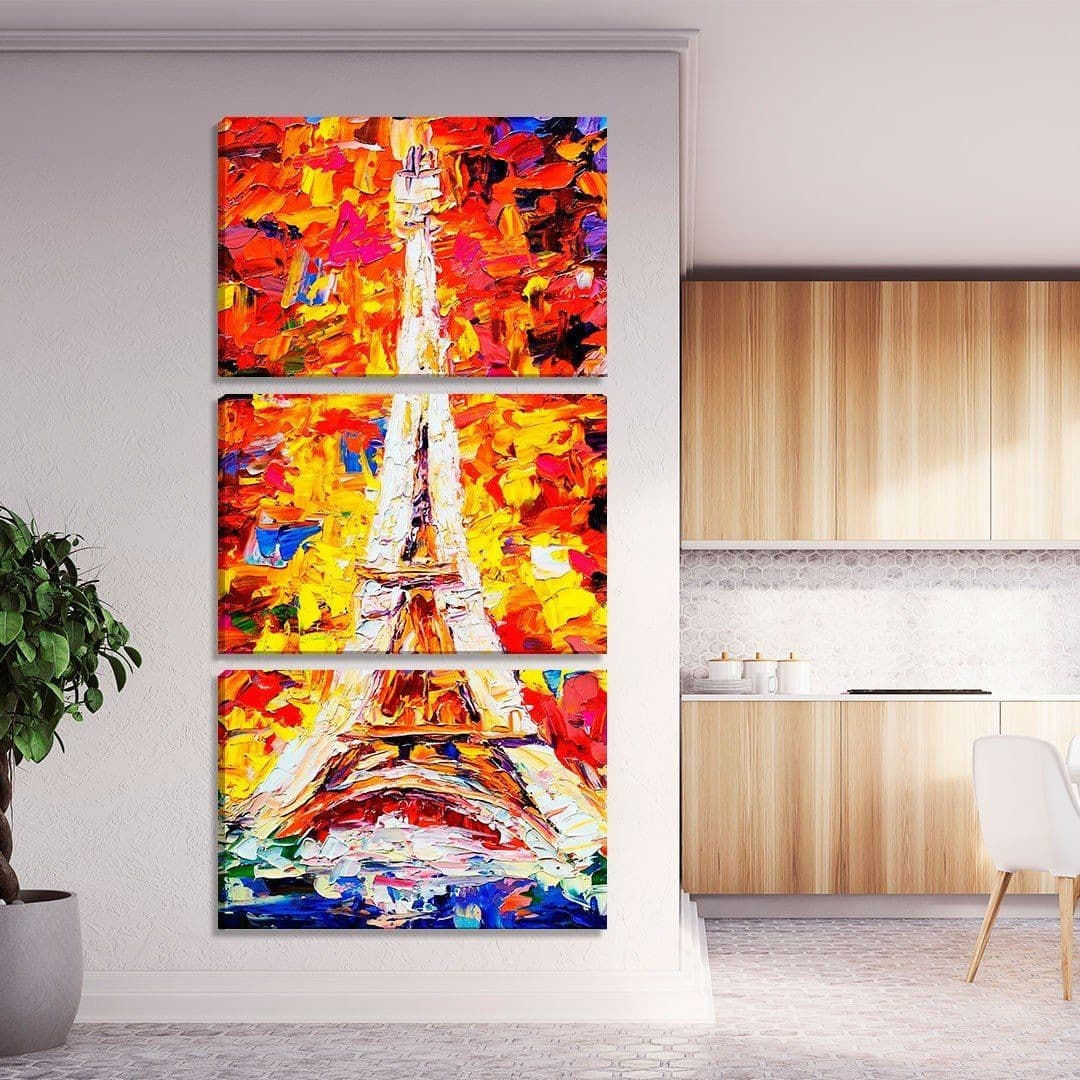 Quadro decorativo 3 telas Paris