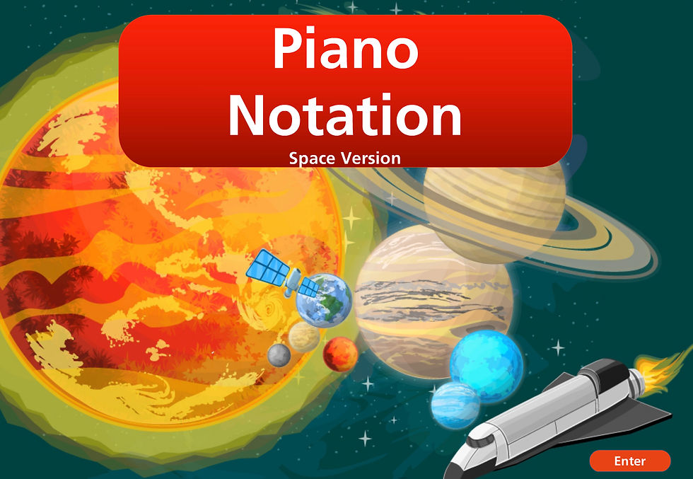Thumbnail: Space Themed Piano Notation Interactive Games (Treble Clef)