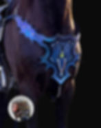 Прев'ю: Aeglos Shines Peytral/Breast Collar (wide) Color Shift Blue