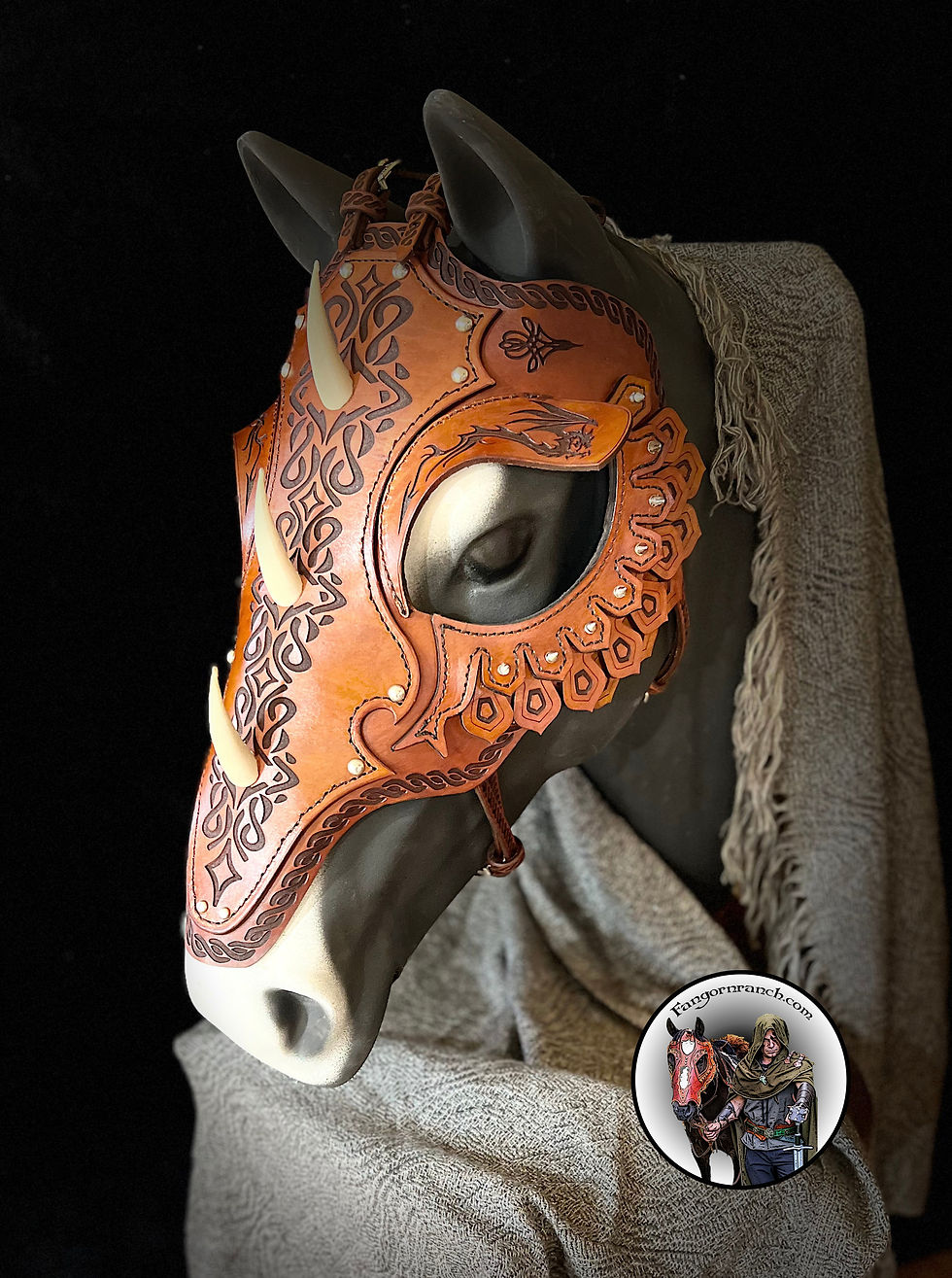 Thumbnail: Glaurung's Bane Chamfron Light Brown