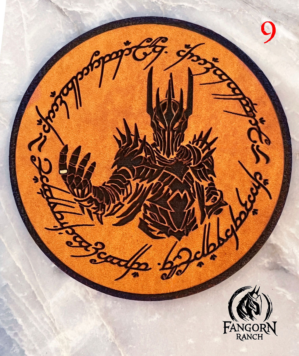 Miniatura: Lord of the Rings inspired Leather Coaster Set