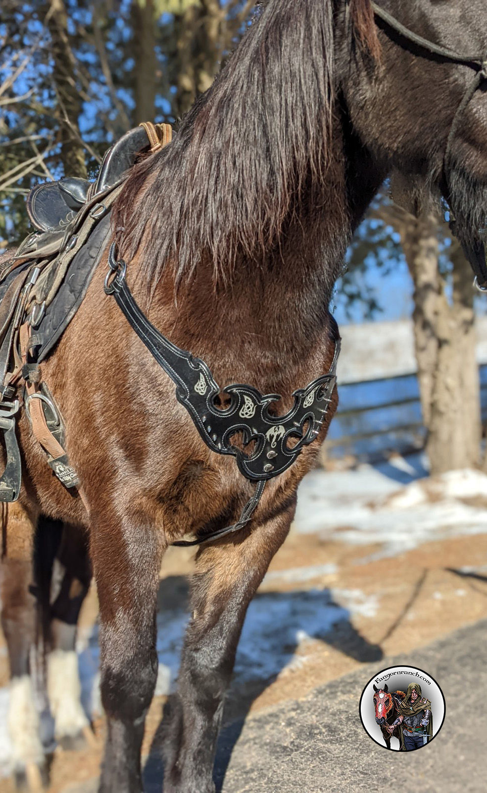 Queens Guard Peytral/Breast Collar Black