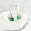섬네일: Flowers with Emerald Green Crystal Drop Earrings