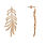 サムネイル： Feathered Leaf Statement Drop Earrings Rosegold