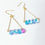 섬네일: Triangle Blue Water Drop Raindrop Earrings