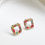 섬네일: Beads on Square Hoop Earrings