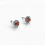 Thumbnail: January Birthstone Garnet Silver Stud Earrings