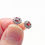 Thumbnail: January Birthstone Garnet Silver Stud Earrings