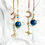 섬네일: Green Apatite Planet Moon and North Star Drop Earrings