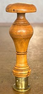 Wood used for a wax seal stamp of a noble man.