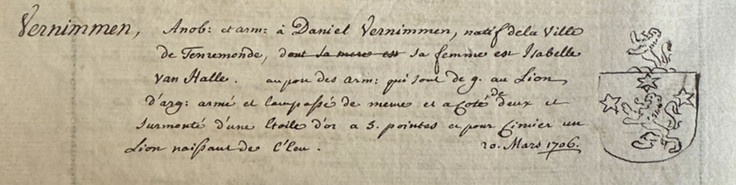 Wapen Daniel Vernimmen.