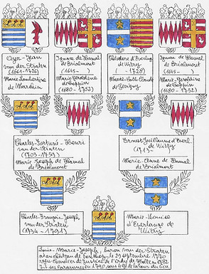 arbre genealogique van der Straten, seigneurs de Waillet et Ponthoz.
