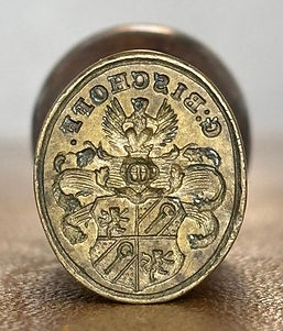 Siegelstempel, wappen, Gottlieb Bischoff.