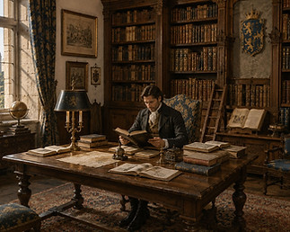 Nobility. Library of the castle.