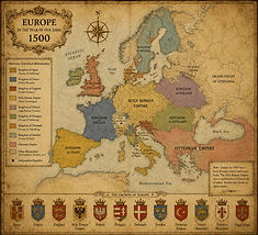 Monarchies of Europe in 1500.