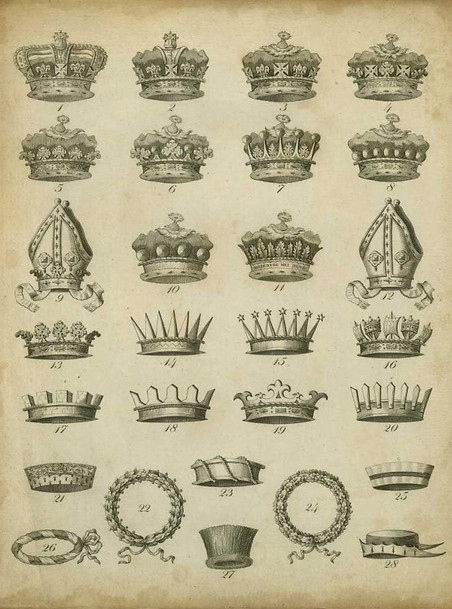 Heraldic coronets and crowns.