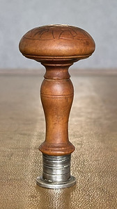 Antique seal stamp in wood.