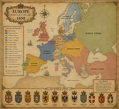 Monarchies of Europe in 1850.
